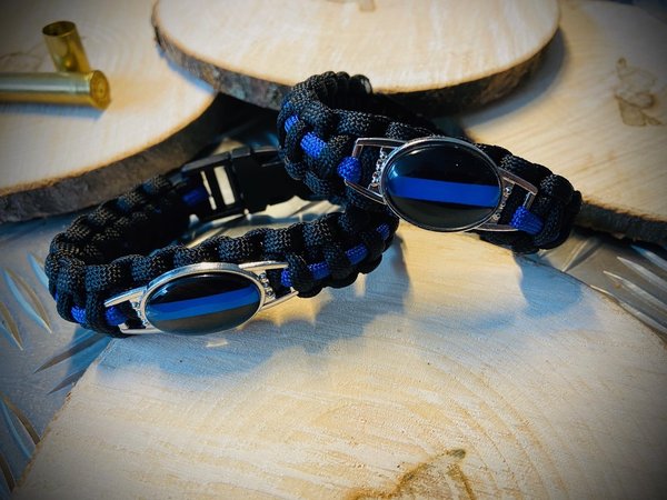 Paracord Armband - Thin Blue Line / Police - TOP
